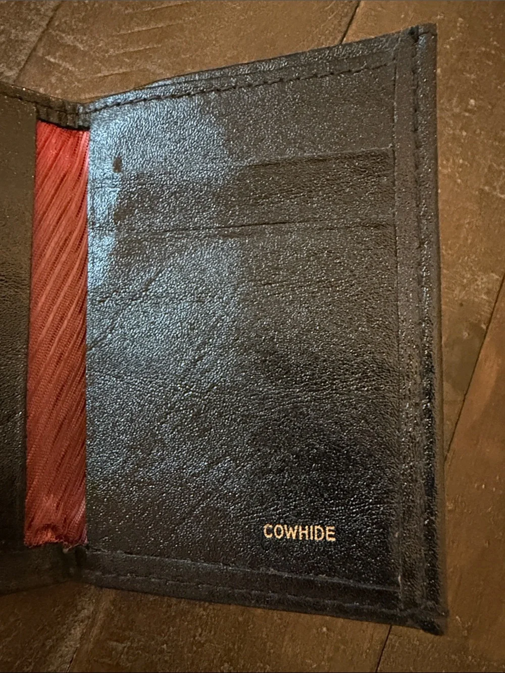 Men’s Black Cowhide Leather Card & Key Holder Wallet